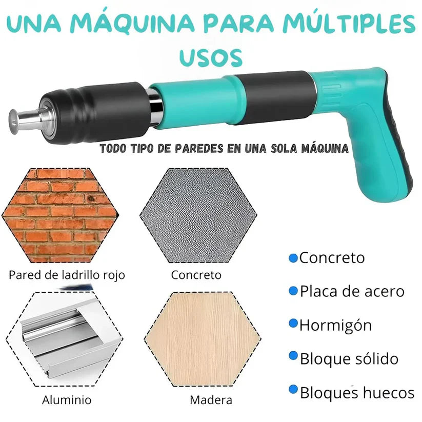 REMACHADORA NEUMÁTICA PRO® + KIT DE REGALO: LENTES, GUANTES Y REMACHAS GRATIS 🎁